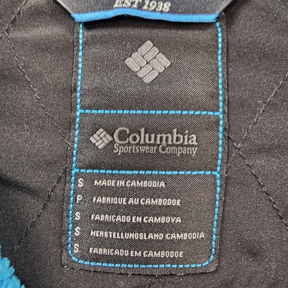Columbia Weather Resistant Softshell Coat Hooded Fleece Lined Black Size Small - Picture 11 of 16